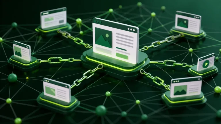 Ilustração sobre backlinks, link building e autoridade digital